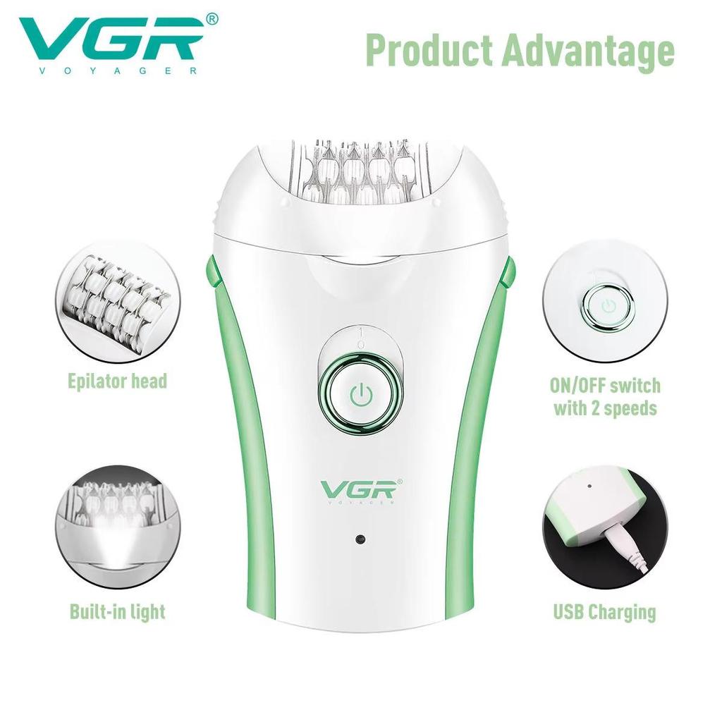 VGR 705 Epilierer Professioneller Epilierer Haarentferner Wiederaufladbarer Haarentferner Damen Haarentferner Tragbarer Elektrischer Epilierer