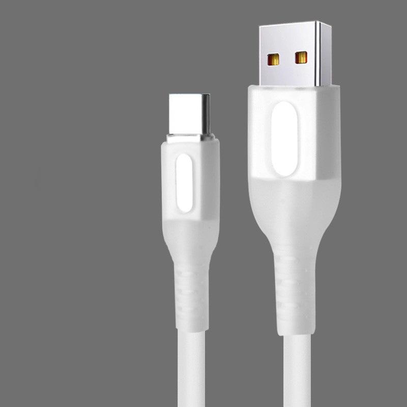 Luminous Silicone Type-C Charging Cable, 3A Fast Charging for Android & Apple Devices
