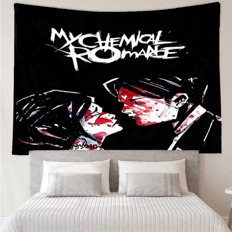 My Chemical Romance Tapestry for Bedroom Aesthetic Classroom Tapestries Wall Hanging for Living Room Dorm Office,Ideal Creative Gift