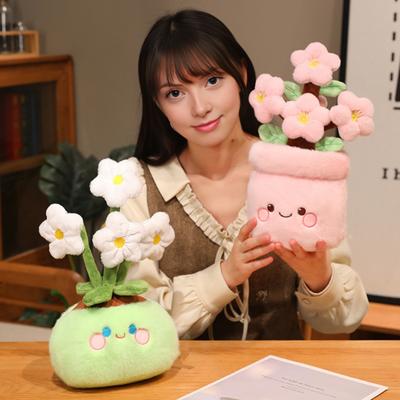 Mignon Peluche Bouquet de Fleurs Vastes Peluche Douce et Douce pour la Peau Plante Poupée Mignonne Forme de Fleur Apaisante Cadeau Décoratif pour Maison Bureau