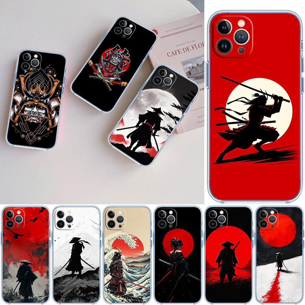 CJ70 Japan Samurai Mjukt Skal Genomskinligt Fodral för Motorola Moto Edge 20 30 40 50 S30 Fusion Ultra Pro Neo Lite + G200 G23