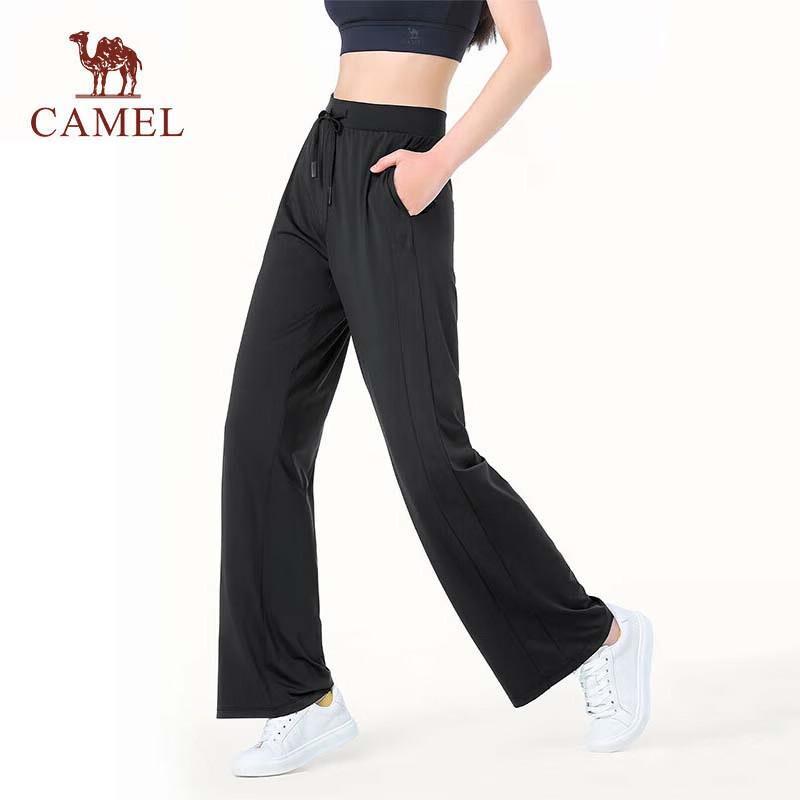 CAMEL Women s Loose Wide-Leg Ice Silk Quick-Dry Sport Pants S