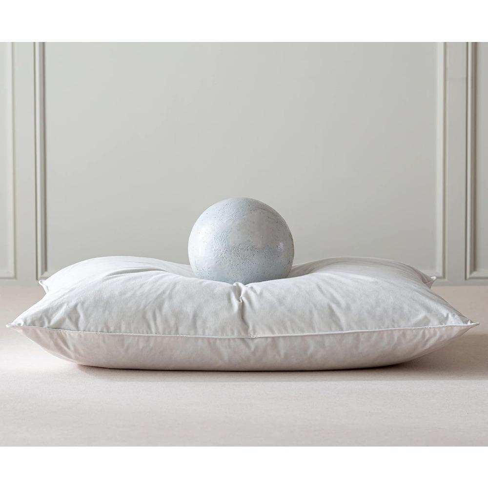 Luxury Goose Feather Down Pillow Queen Hotel Quality Fluffy Bed Pillow Soft Sleep Pillow Organic Cotton Cover