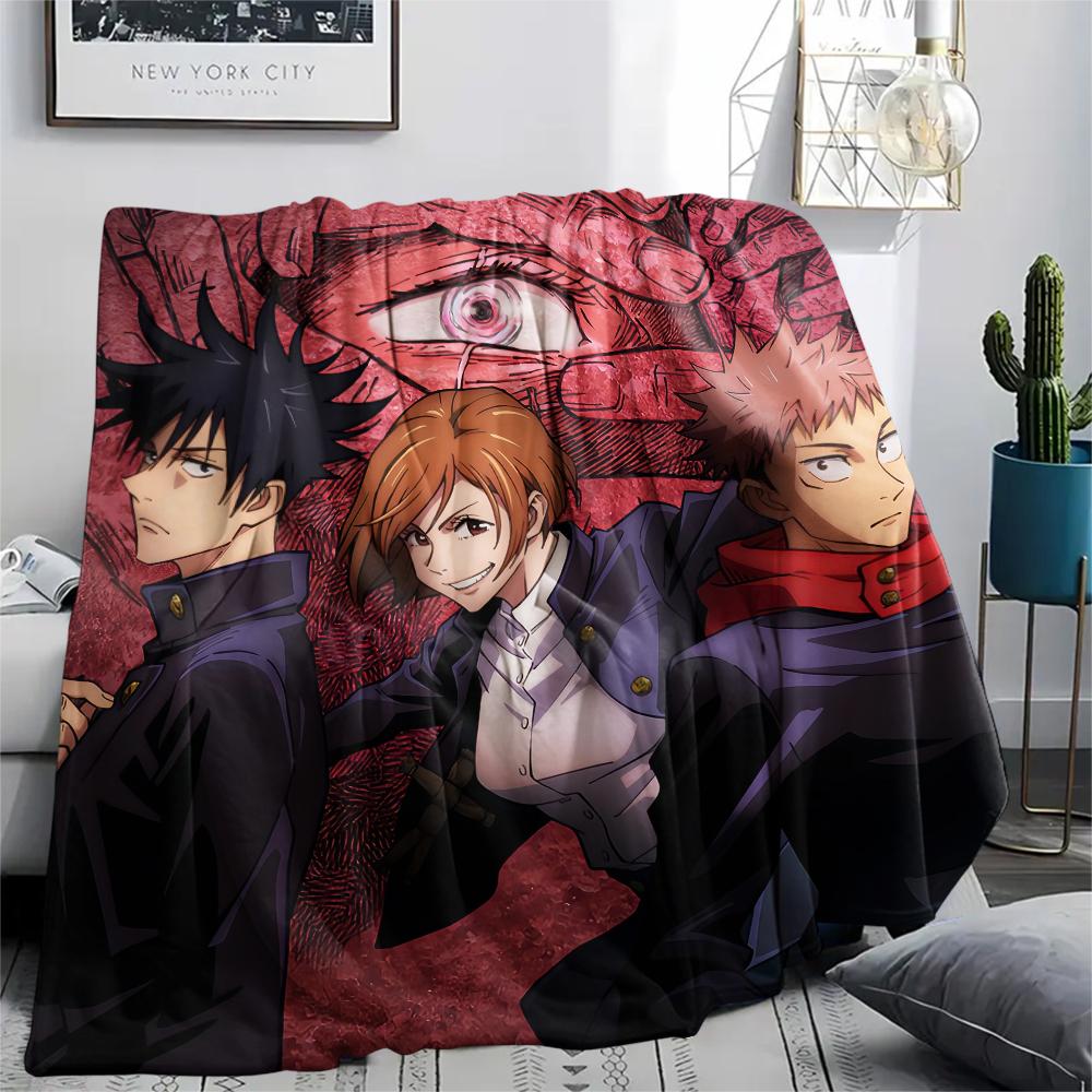 Jujutsu Kaisen Battle Blanket, Cozy Throw for Sofa Bed, Ideal Gift for Anime Enthusiasts.chl