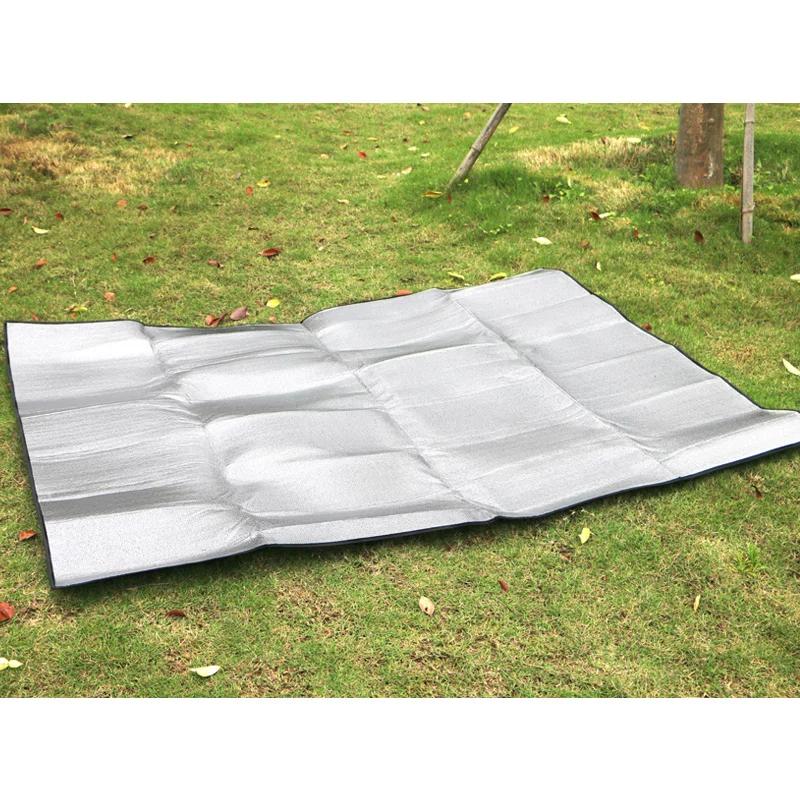 1pcs Moisture Proof Mats Outdoor Camping Picnic Mat Thick Double-sided Aluminum Foil Sleeping Pad Tent Groundsheet Lightweight and Easy To Store