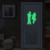 Dark Home Decor Luminous Bathroom Indicator Label Toilet Sticker Wall Sticker Washroom Door Sign