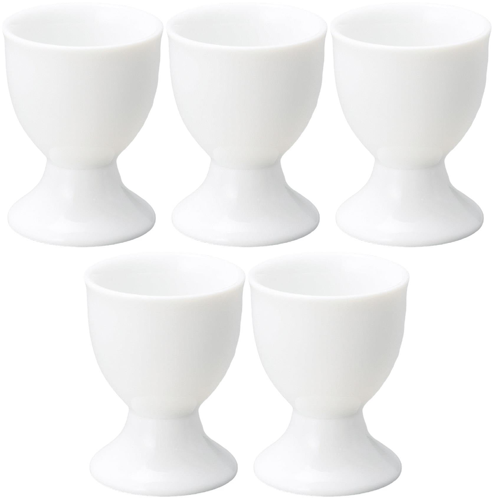 

Set of 5 White Egg Stands [4.9 x 6.3cm] | Egg Stands