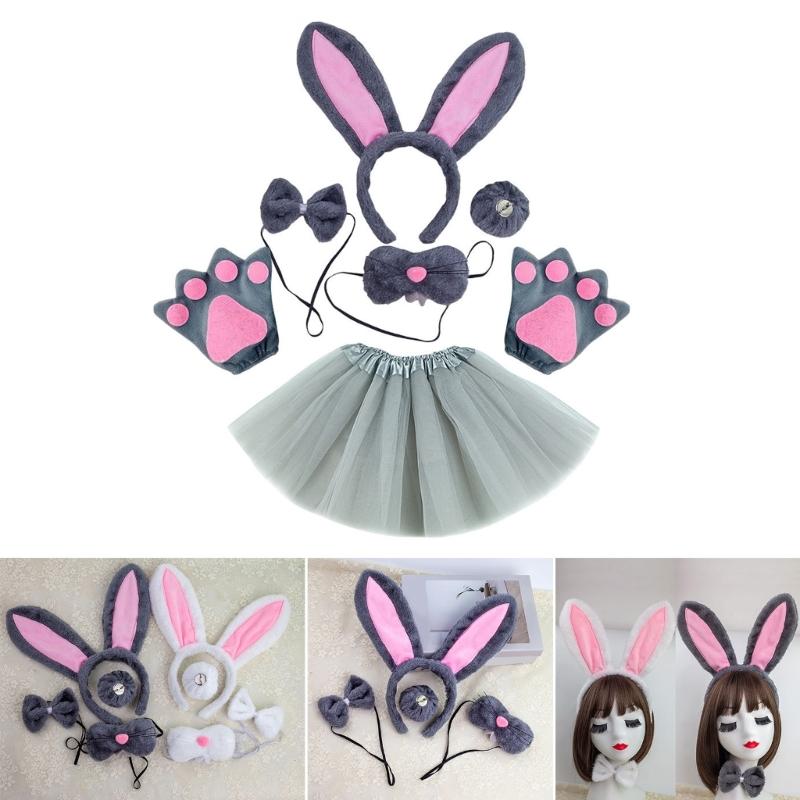 Halloween Easter Bunnies Costumes for Kids Animal Costume Cosplay Accessories