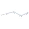Tri-Fold Space Aluminum Wall-Mounted Drying Rack – 110 Lbs Load Capacity with 18 Hooks & Telescopic Hidden Rod – White