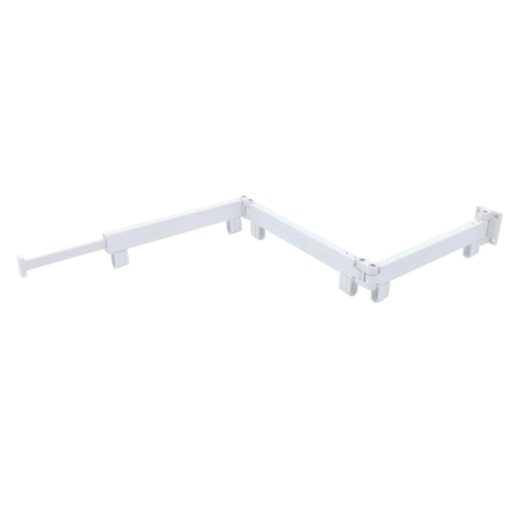 Tri-Fold Space Aluminum Wall-Mounted Drying Rack – 110 Lbs Load Capacity with 18 Hooks & Telescopic Hidden Rod – White