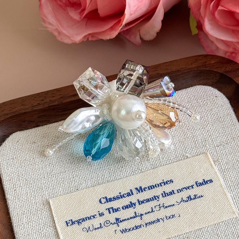 Shoe Decorations Beaded Imitation Pearl Artificial Crystal Hole Shoes Charms Decorations DIY Shoes Flower Buckle Accessories