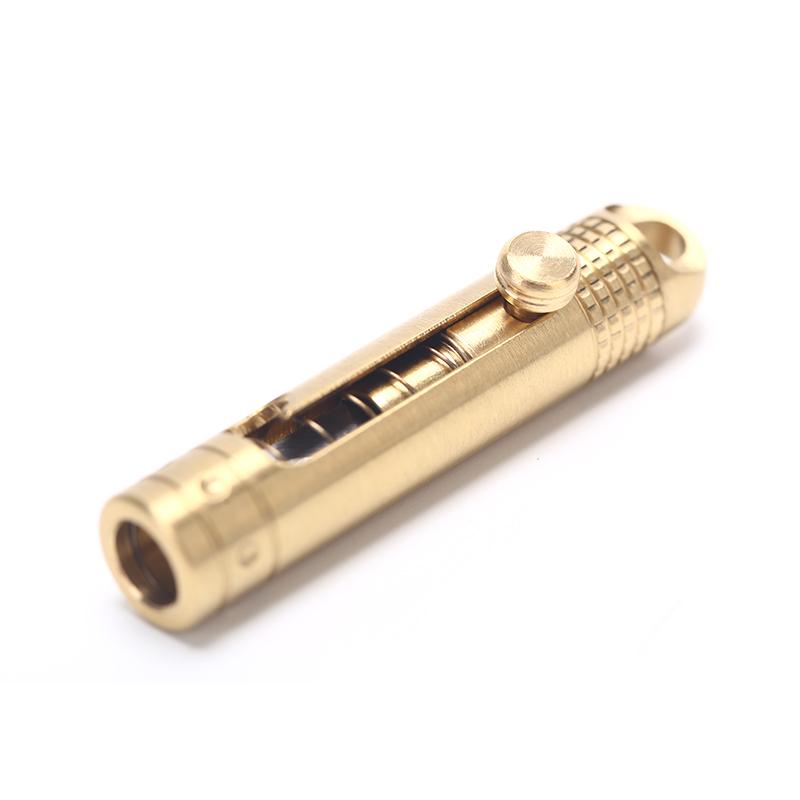 

Латунный мини-портативный выдвижной резак для резки бумаги, офисные канцелярские принадлежности, брелок жёлтый