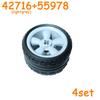 Non-Toxic 56145 42716 55978 15413 70695 Tire Wheel Cross Hole Set Car Truck Wheels Hub Technical Bricks Moc Motorcycle Building Blocks