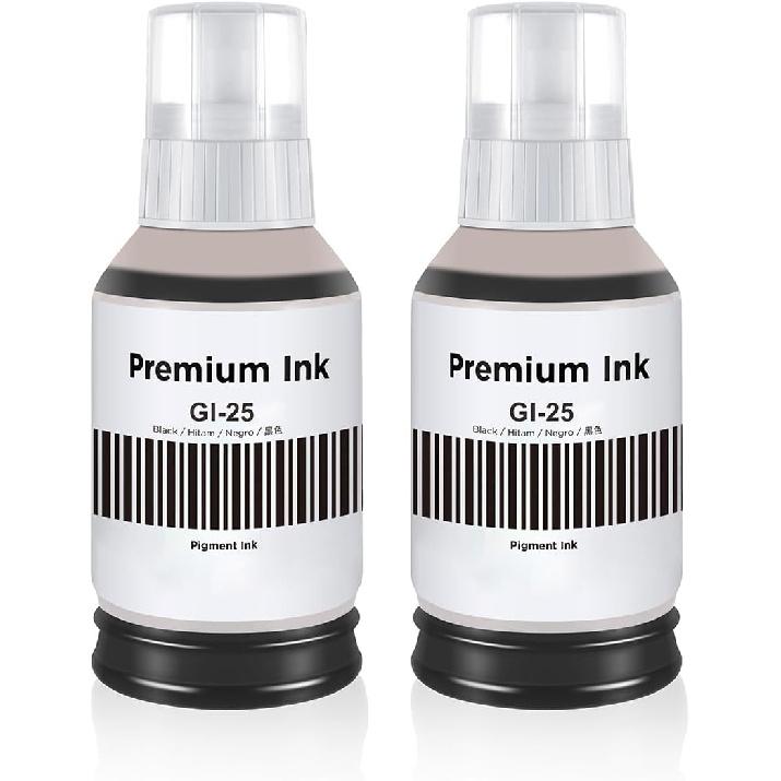 GI-25 Pigment Refill Bottle Ink Replacement for Canon 25 GI-25 GI25 Ink Work for Canon PIXMA MegaTank GX GX1020 Printer (Black 135ml, CMY 70ml,