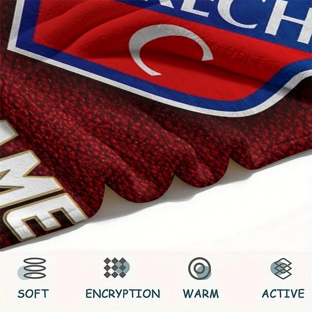 1PC Custom Name FC Utrecht Patterned Flannel Blanket Suitable For All Seasons for Home Decor Warmth and Comfort Gifts Holiday Present