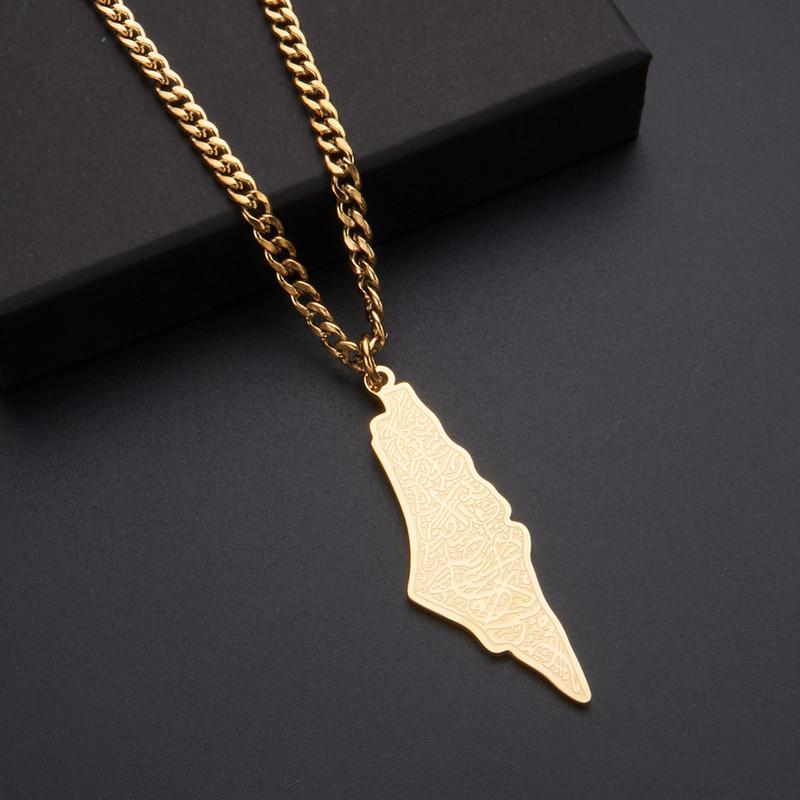 Collar con colgante de mapa de acero inoxidable, titanio y epoxi