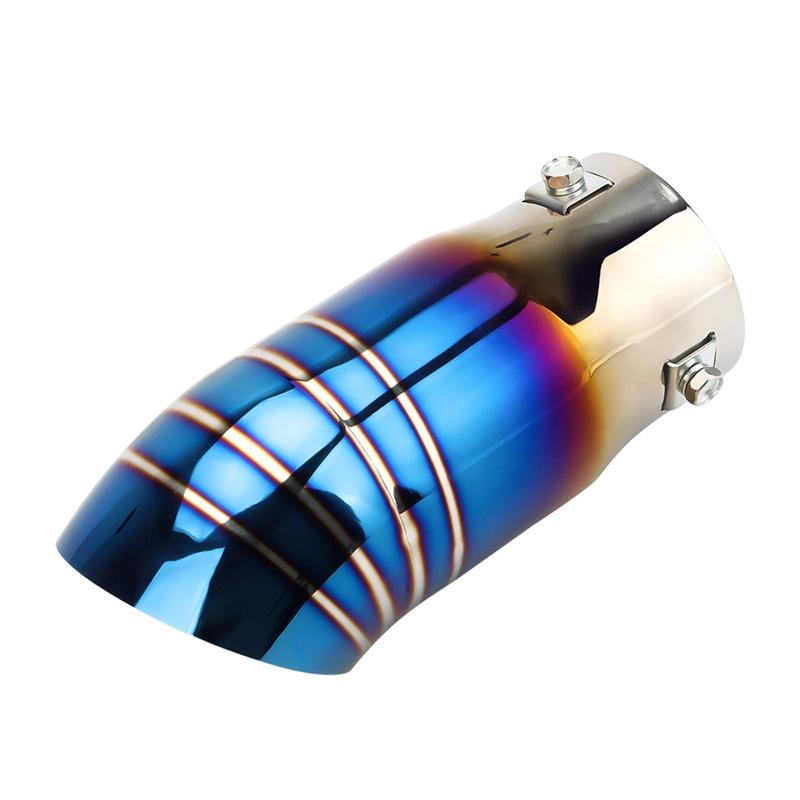 1Pcs Universal Car Exhaust Muffler High Performance Stainless Steel Straight Through Exhaust Muffler Enhance Sound And Style