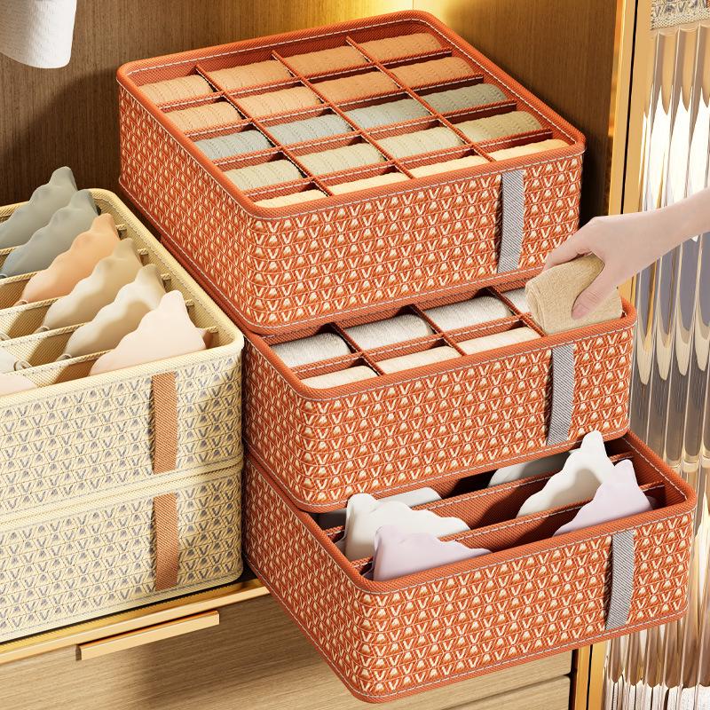 

Tianshan Hemp Underwear Storage Box - Multifunctional Drawer Compartment for Bedroom and Dorm Wardrobe Small 7 Grids [32*16*11cm]