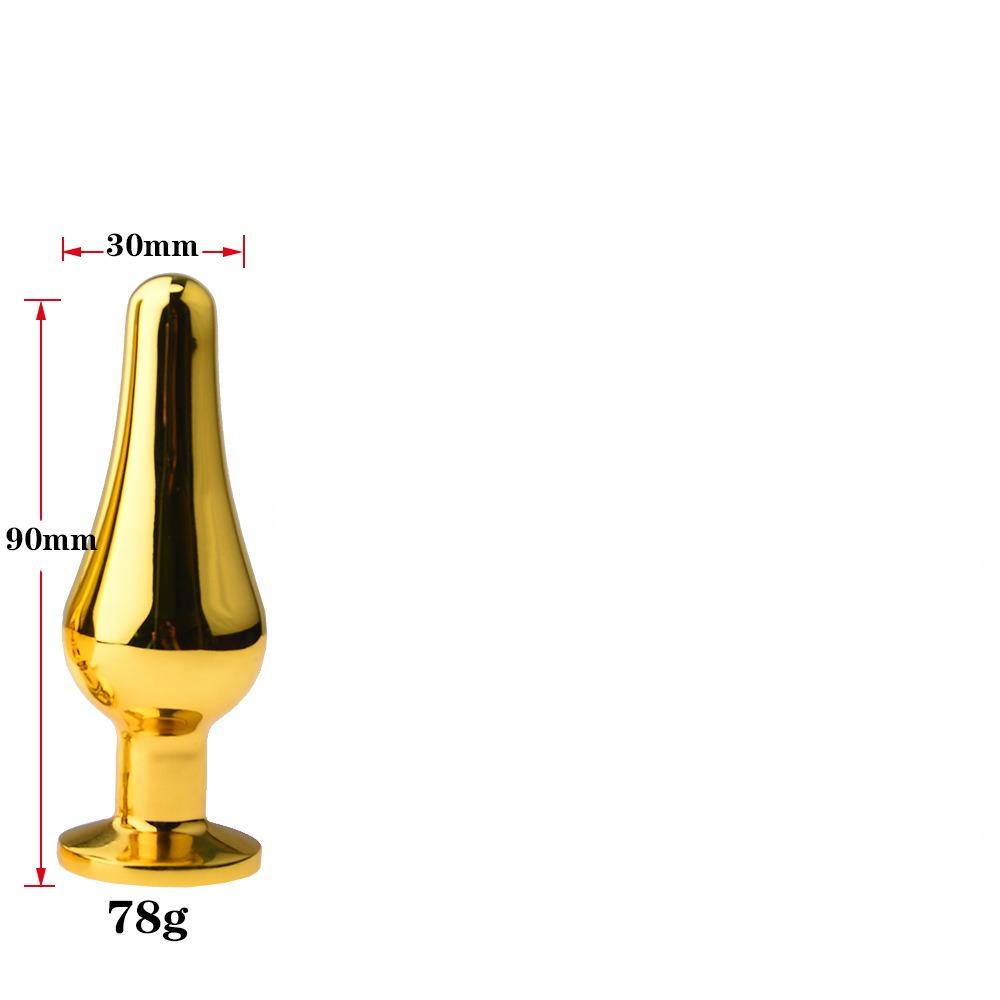 Smooth Stainless Steel Anal Plug Jeweled Butt Plug for Beginner G-spot Massager Sex Toys Dildo for Female Male Anal Beads S/M/L