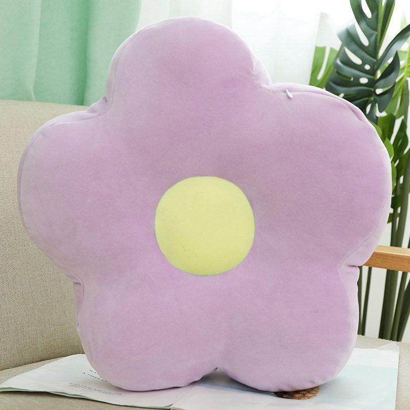 Fresh Colorful Daisy Flower Plush Pillow Toy Soft Cartoon Plant Stuffed Doll Chair Cushion Car Pillow Kids Lovers Birthday Gift