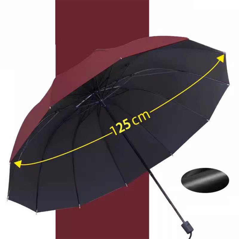 Sturdy Windproof & Rainstorm Resistant Extra Large Three-Fold Umbrella for Three
