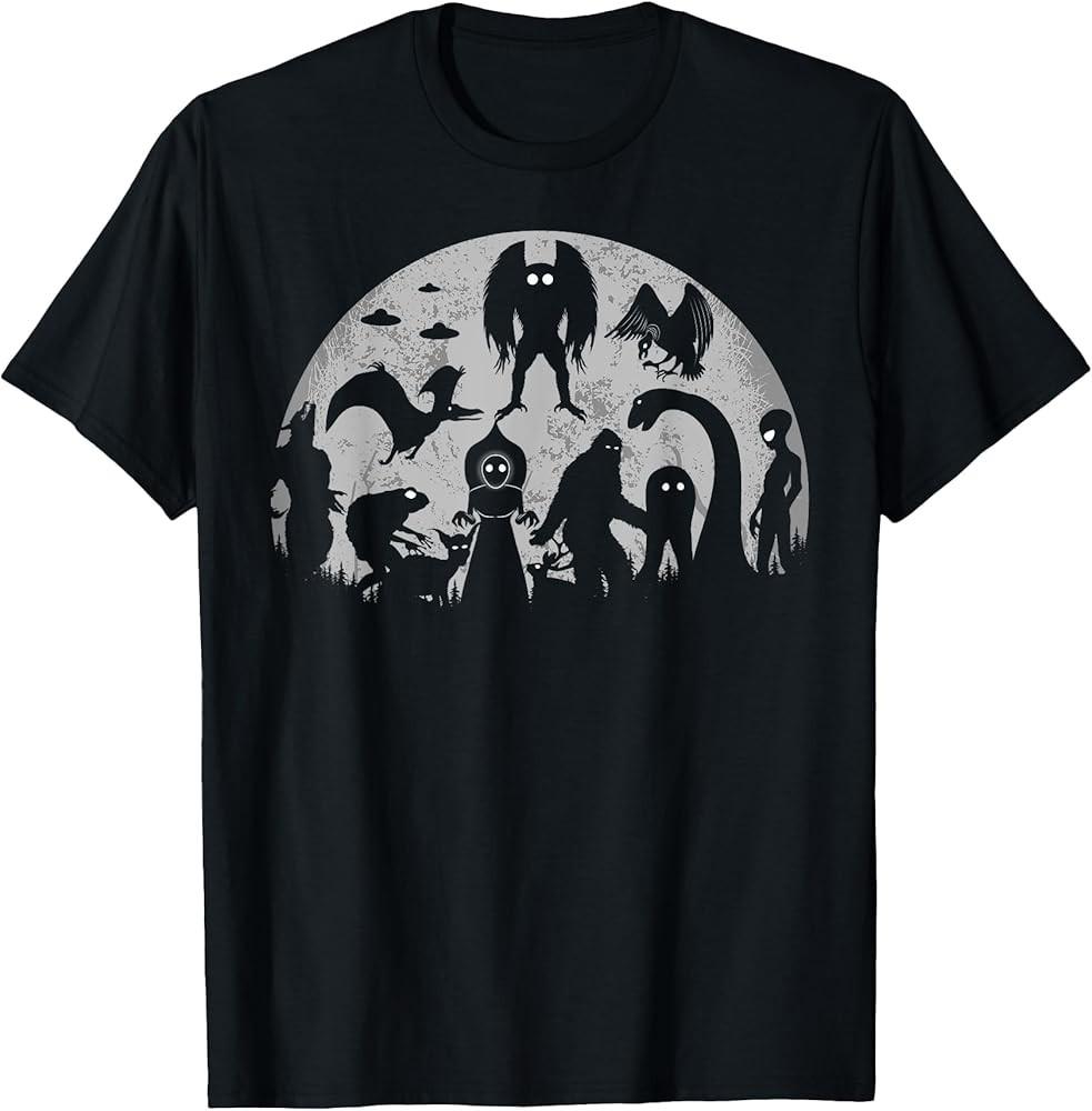 G3 Bigfoot Loch Ness Monster Mothman And Aliens Funny Cryptid T-Shirt L