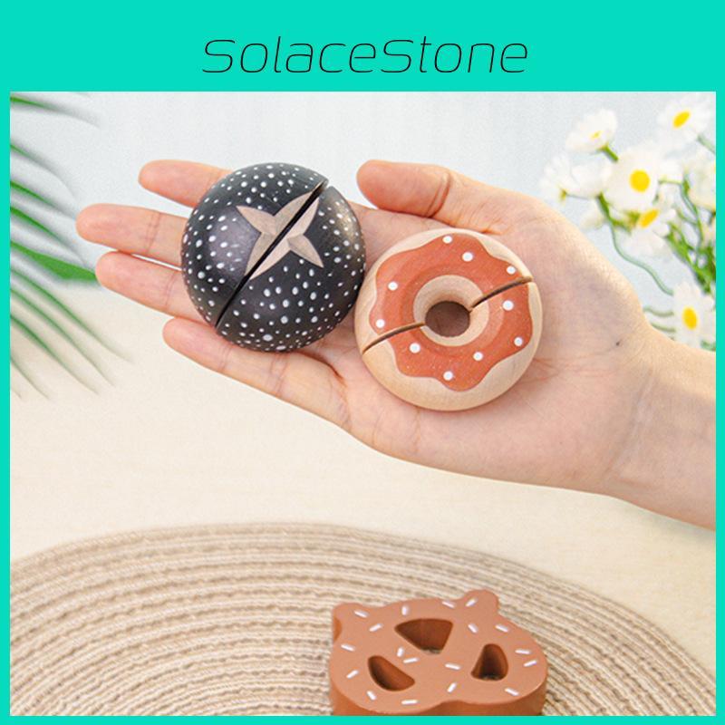 Funny Wooden Simulation Velcro Bread Cutting Game Children Toy Set For Kids Developmental Play