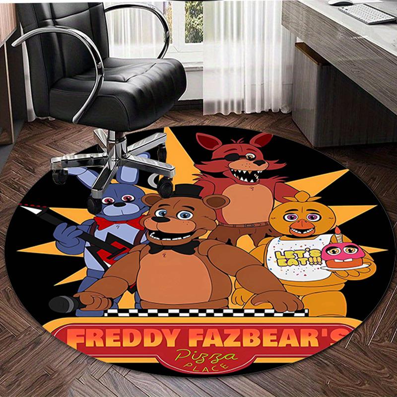 1pc Freddy bear1 Design Printed Area Round Carpet for Bedroom Living Room Home Decor Rugs Mat Non Slip Mat Rug for Bedside