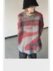 American Retro Winter Style Mohair Gradient Striped Sweater