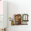 Cartoon 3D Painted Bunny Wall Sticker Home Bedroom Kids Bedroom Valentine'S Day Home Wall Corner Decoration Wall Stickers