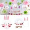 Happy Easter Disposable Tableware Cartoon Rabbit Bunny Shaped Plate Cup Birthday Party Baby Shower Decoration Kids Easter Favor