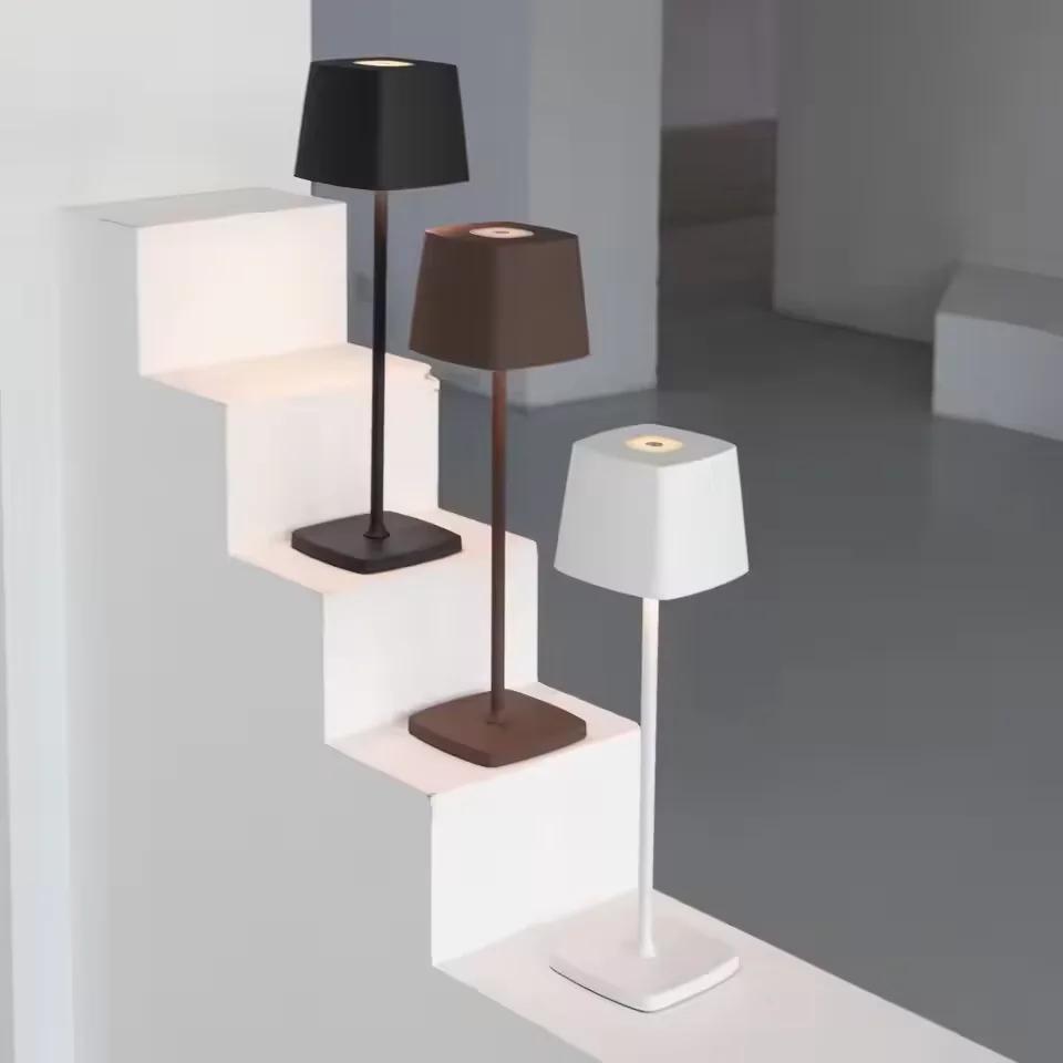USB Lighting Bar Hotel Restaurant Cordless Table Lamp Acrylic Decoration Rechargeable Cordless Table Lamp in Bedroom