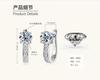 Silvere Glam New fashionable, simple and high-end moissanite earrings from Japan and South Korea, with slightly set pure silver cool ear buckles