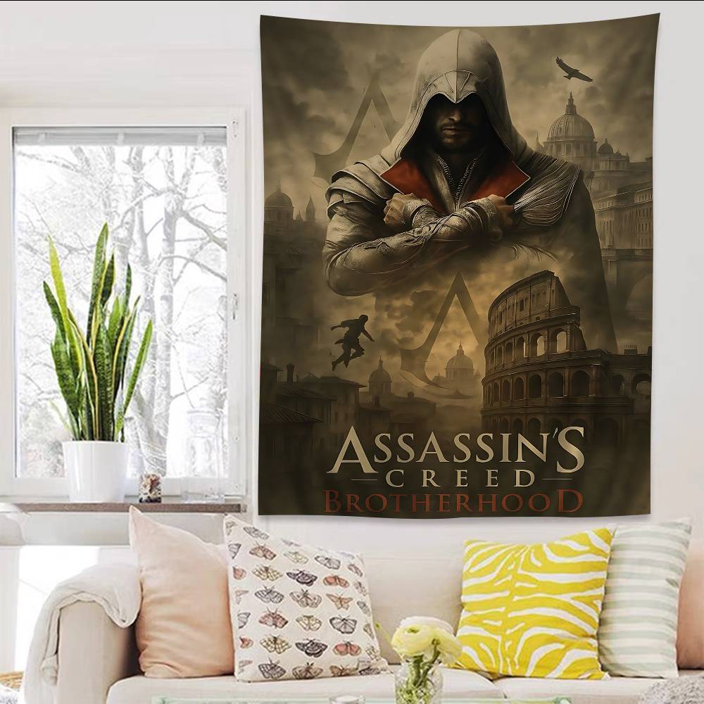 Game Classic AAssassins Cool CCreed Anime Tapestry Hanging Tarot Hippie Wall Rugs Dorm Home Decor