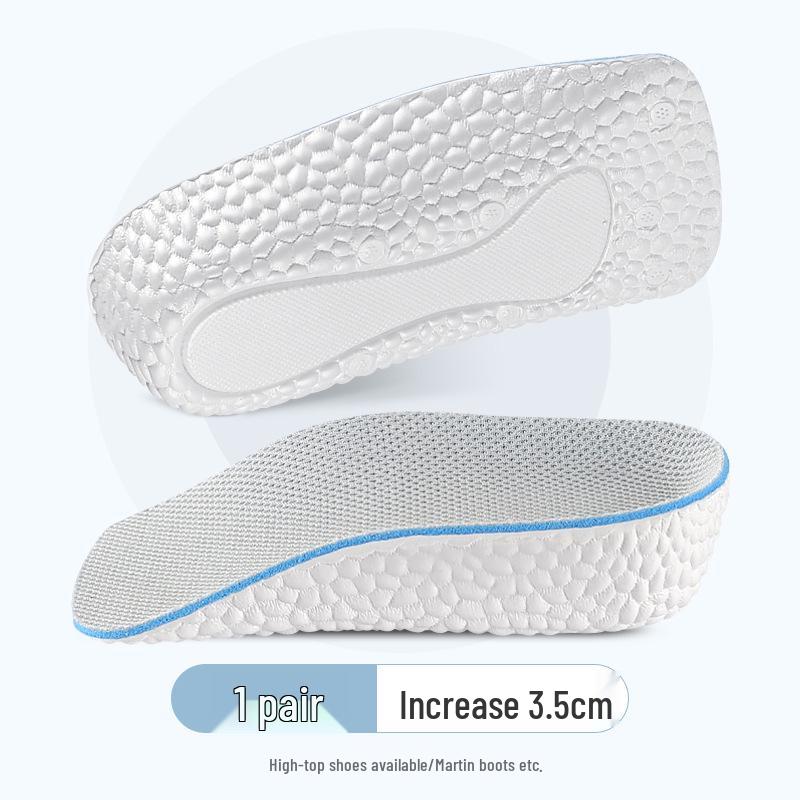 Unisex 7-Point Height-Increasing Insoles: Invisible Lift, Arch Support, Half Pads for Sneakers.