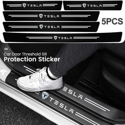 Ochranná nálepka na práh dveří auta z uhlíkových vláken pro Model 3 Y S X Cybertruck Juguete Roadster Coil Bonina SpaceX
