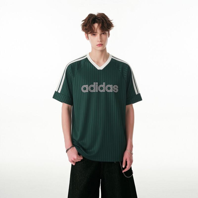 adidas Quick-Dry V-Neck Short-Sleeve T-Shirt