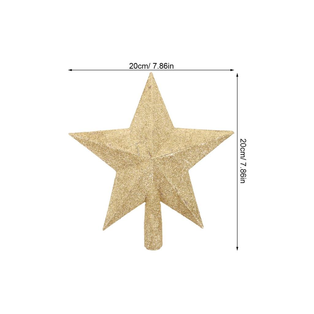 Frcolor Christmas Tree Top Star 20cm Tree Top Christmas Decoration Gold Classic Color Tree Top Star