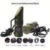7-in-1 Multifunctionele Survivalfluit met LED-lampje, Thermometer & Kompas