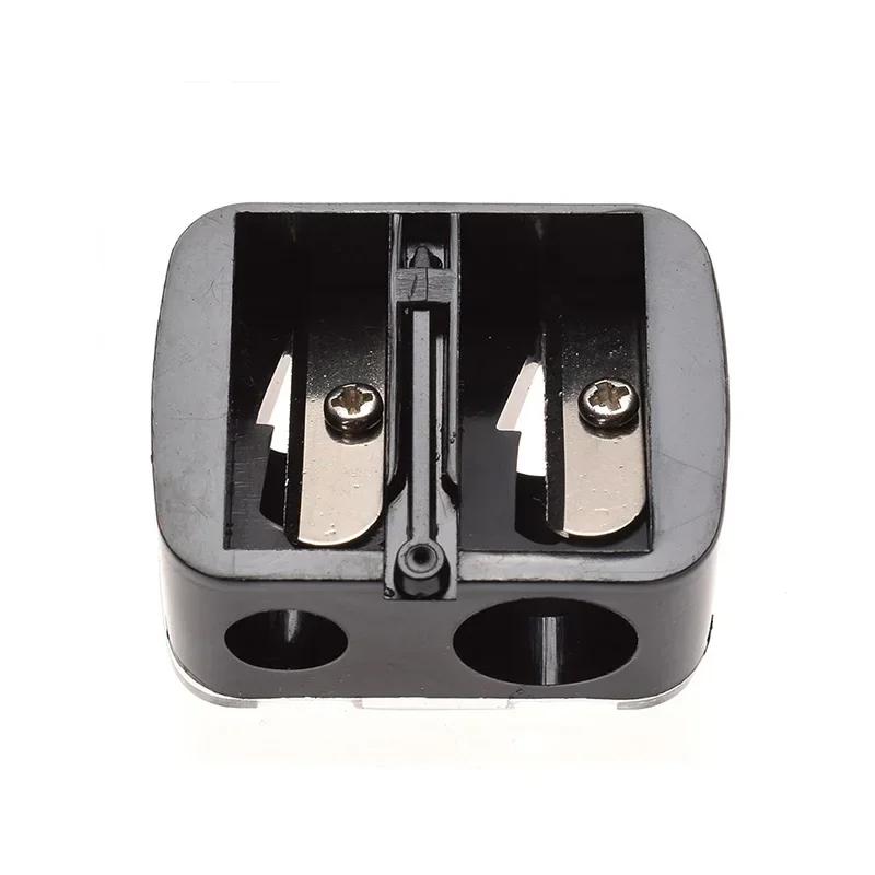 Plastic Double Hole Eyebrow Pencil Sharpener Eye Shadow Pencil Lipliner Special Pencil Sharpener Manual Pencil Sharpener