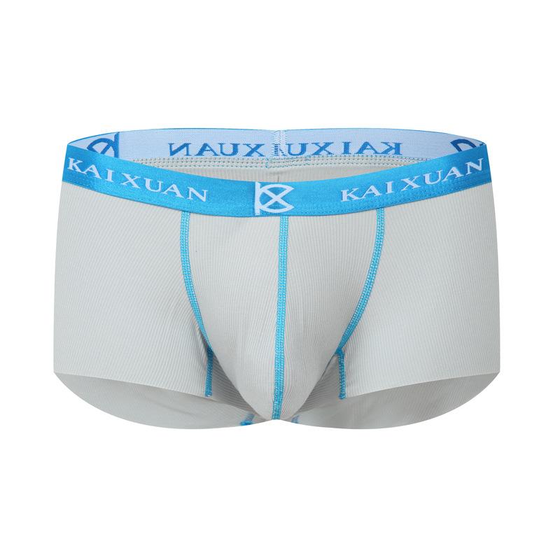 Men's Spring and Summer Sexy Color Patchwork Slim Breathable Low-waist Boxer Briefs