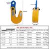 L-Type Flat Lifting Clamp for Steel Plates, PDB Vertical, CDH Horizontal, and DHQL Die Forging Lifting Clamps