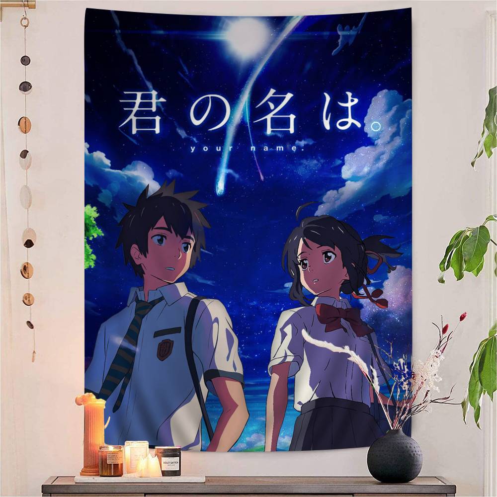 Anime Your Name Mitsuha Movie Cartoon Tapestry Wall Hanging Decoration Household Home Decor