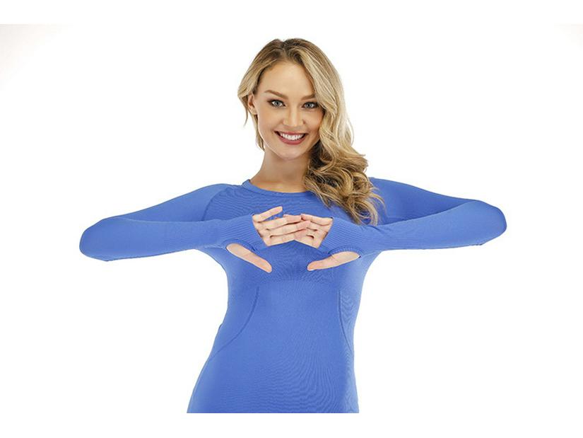 Women's Quick Dry Long Sleeve Yoga & Running Top - Round Neck, Sweat-Wicking, Fitness T-Shirt