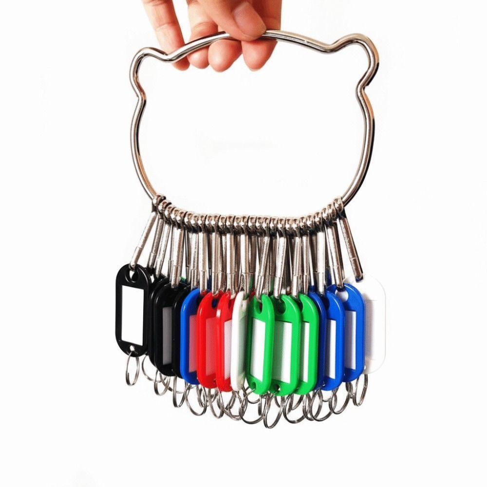 16/26/36 Pieces Plastic Key Ring With Number Plates Key Chains Key Tags  Key Classification