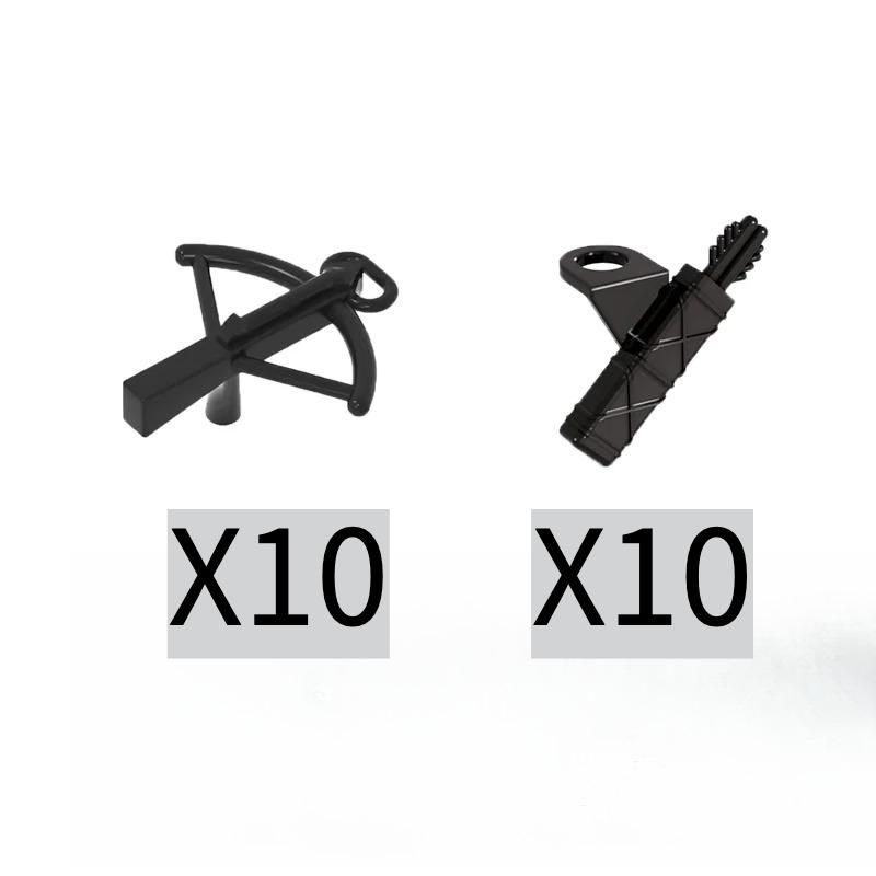 MOC Medieval Building Blocks Character Parts Model Toy Castle Knight Soldier Sword Bow Armor Shield Spear Piercing Parts Bricks