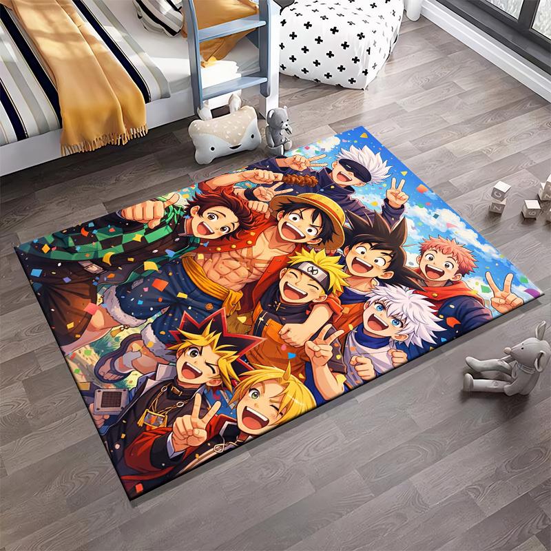 Anime Character Carpet with Colorful Design and Cheerful Patterns Suitable for Use As an Anti-slip for Living Room Bedroom Sofas