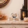 Halloween Desktop Decoration Gothic Skeleton Hands Heart Sculpture with Skull, Romantic Love Statue, Secret Room Horror Display Shape Finger
