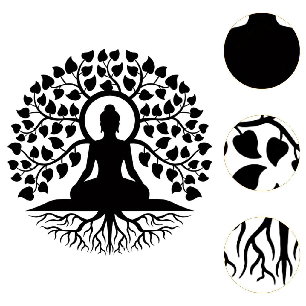 Zen Art Wall Decor Spiritual Wall Decor Religious Wall Decor Gifts Black Buddha