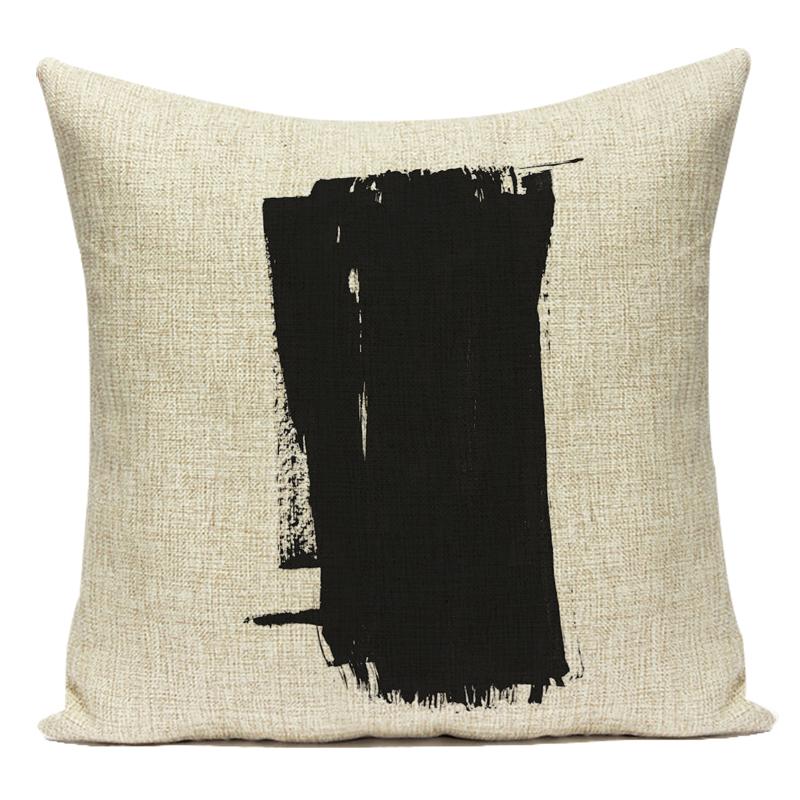 Motto Letters Printed Home Decor Cushion Covers Polyester Black White Pillow Cover Sofa Bed Car Decorative Pillow Case